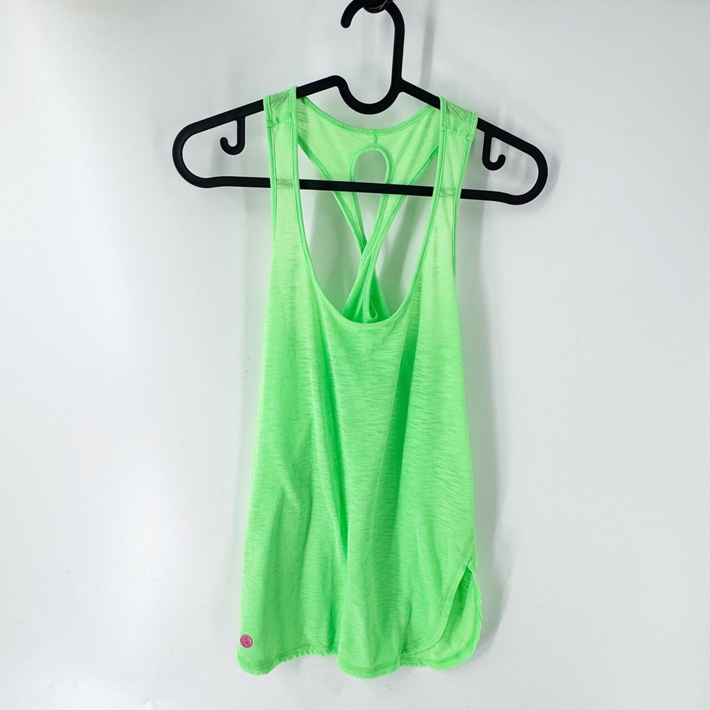 Lilly Pulitzer Luxletic Neon Green Strappy Racerback Tank Top XS Activewear